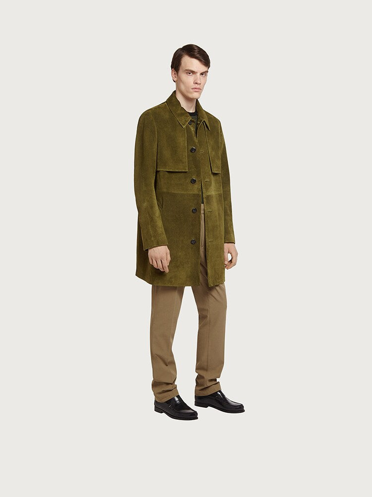 Ferragamo Leather-Coat