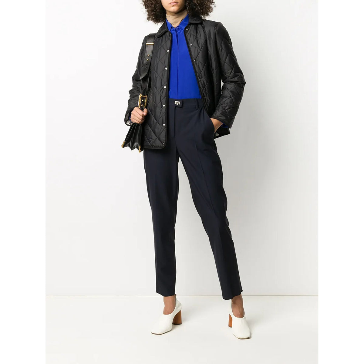 Ferragamo Gancini-Plaque Straight-Leg Trousers