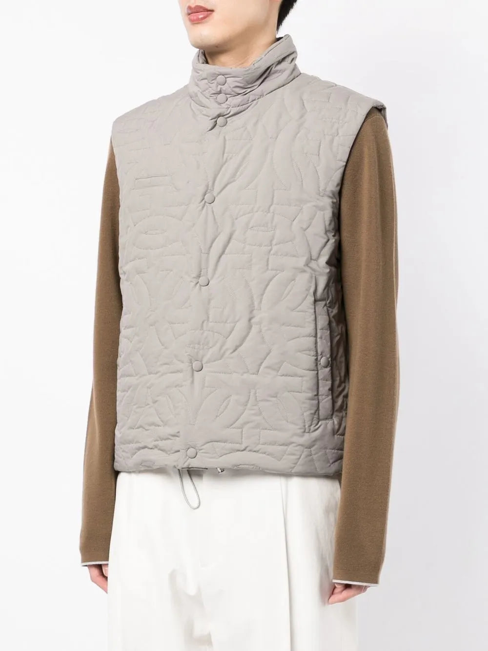Ferragamo Quilted Funnel Neck Gilet