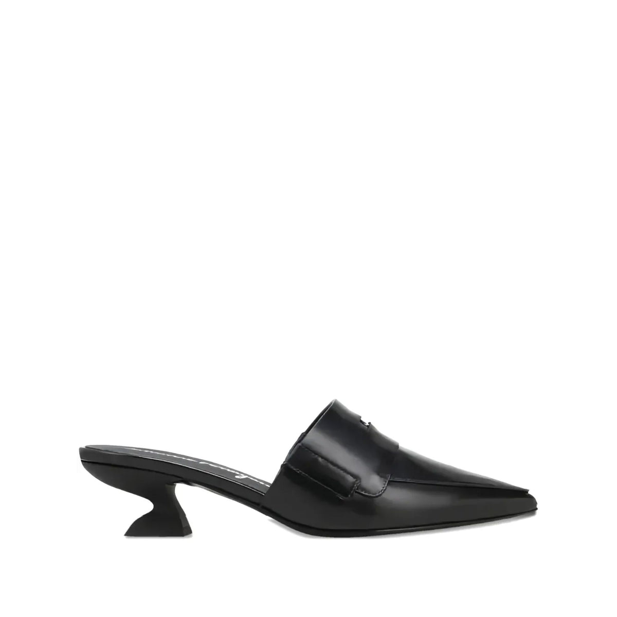 Ferragamo Pointed-Toe Sculpted-Heel Mules