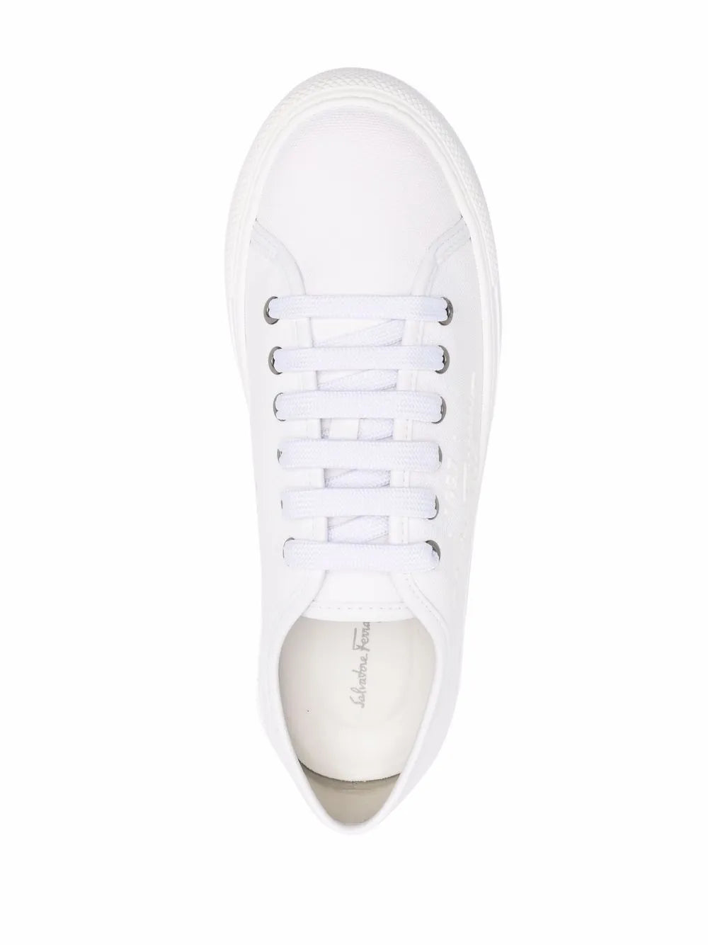 Ferragamo Embossed-Logo Low-Top Sneakers