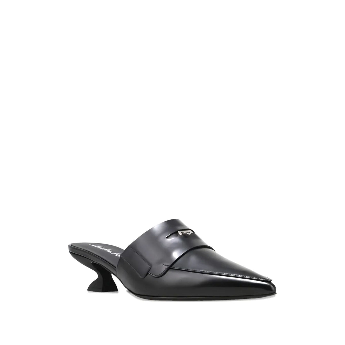 Ferragamo Pointed-Toe Sculpted-Heel Mules