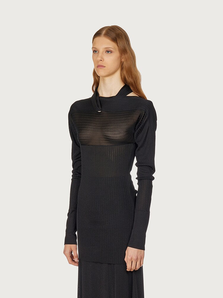 Ferragamo Long Sleeves Fantasy-Neck