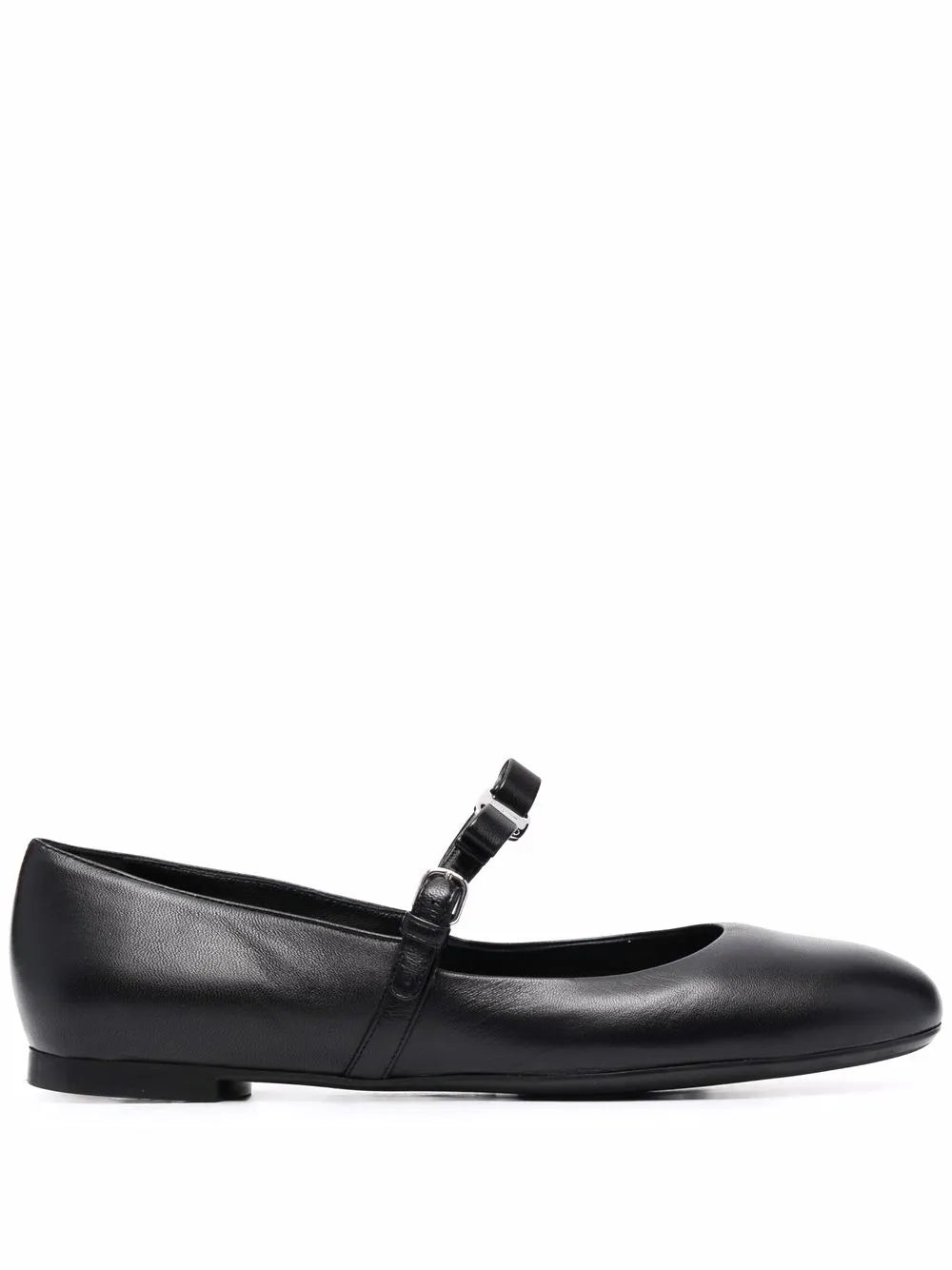 Ferragamo Lizz Leather Ballerina Shoes