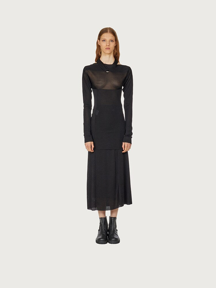 Ferragamo Long Sleeves Fantasy-Neck