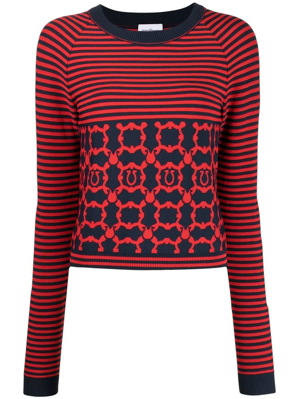 Ferragamo Long Sleeves Round-Neck