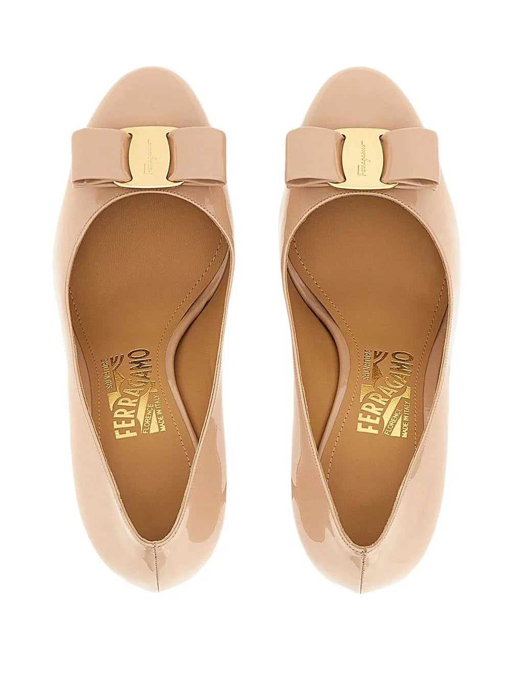 Ferragamo Vara Bow Mid-Heel Pumps