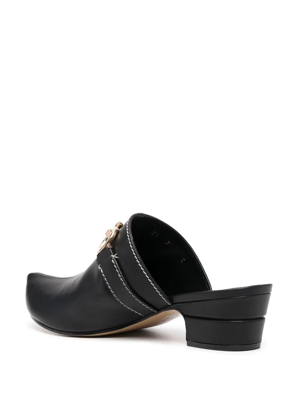 Ferragamo Gancini Leather Mules