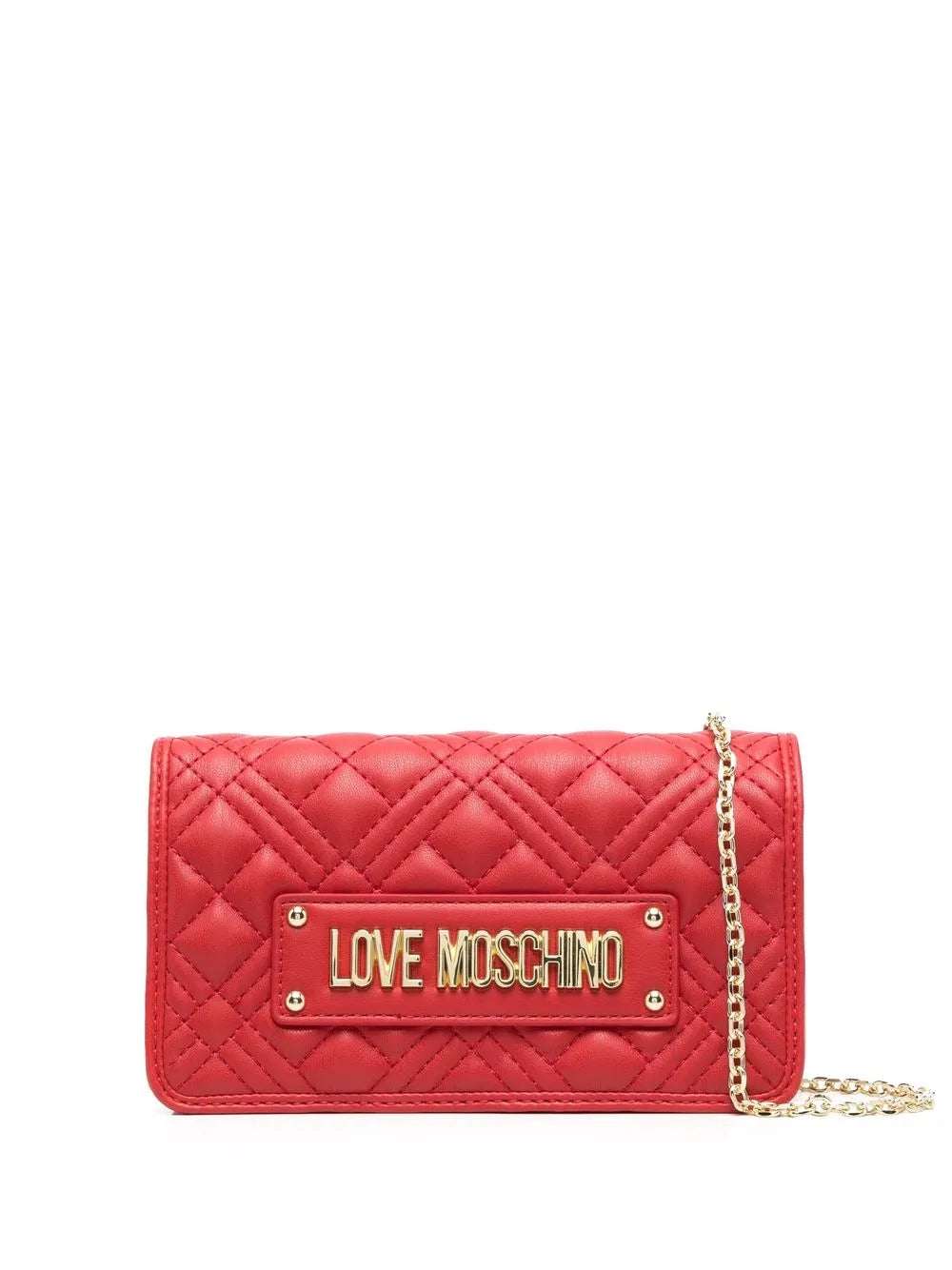 Love MOSCHINO TRACOLLINA QUILTED PU ROSSO