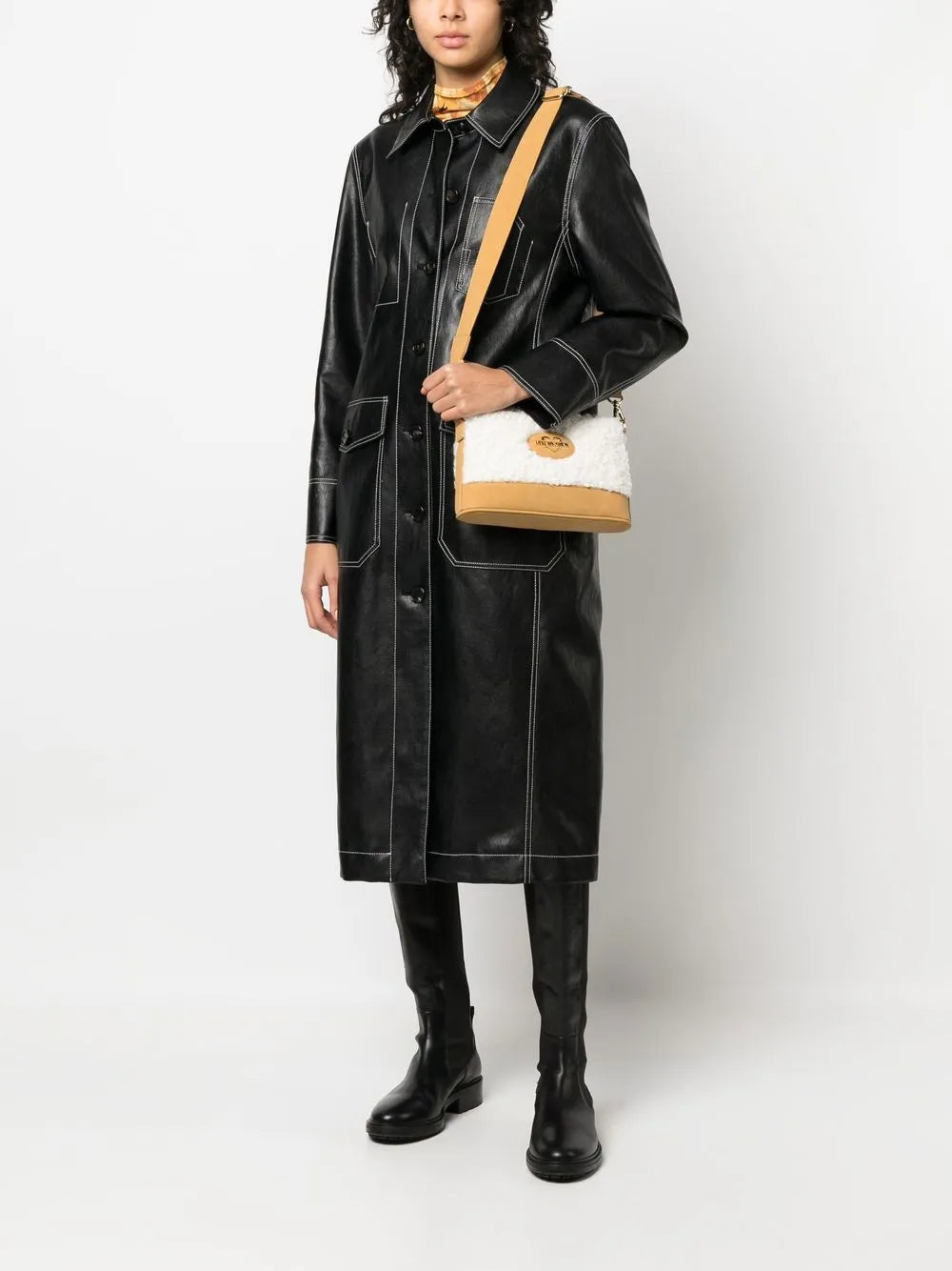 Love MOSCHINO BORSA SHEARLING POLY SABBIA