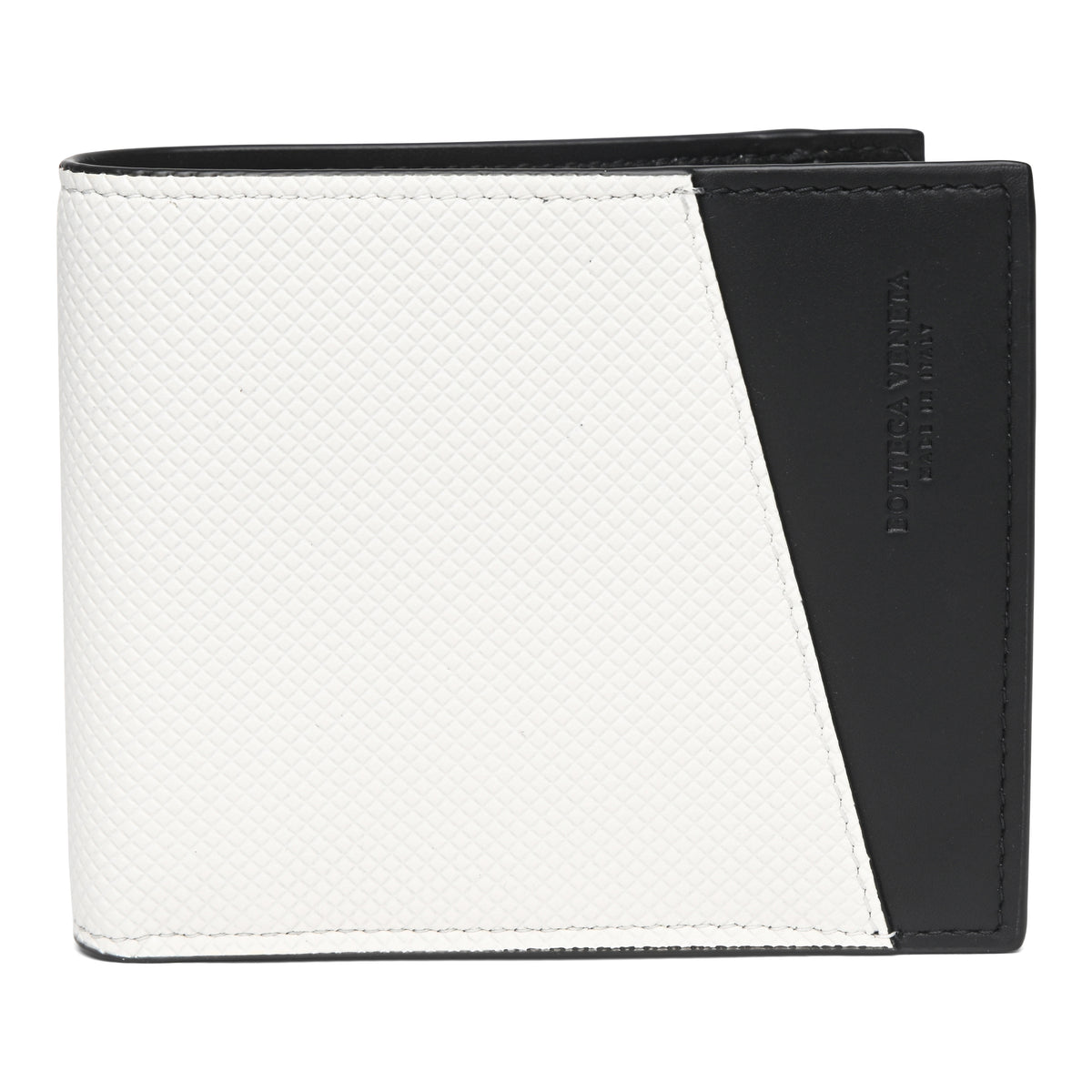 Bottega Veneta Logo Embossed Two Tone Bi-fold Wallet