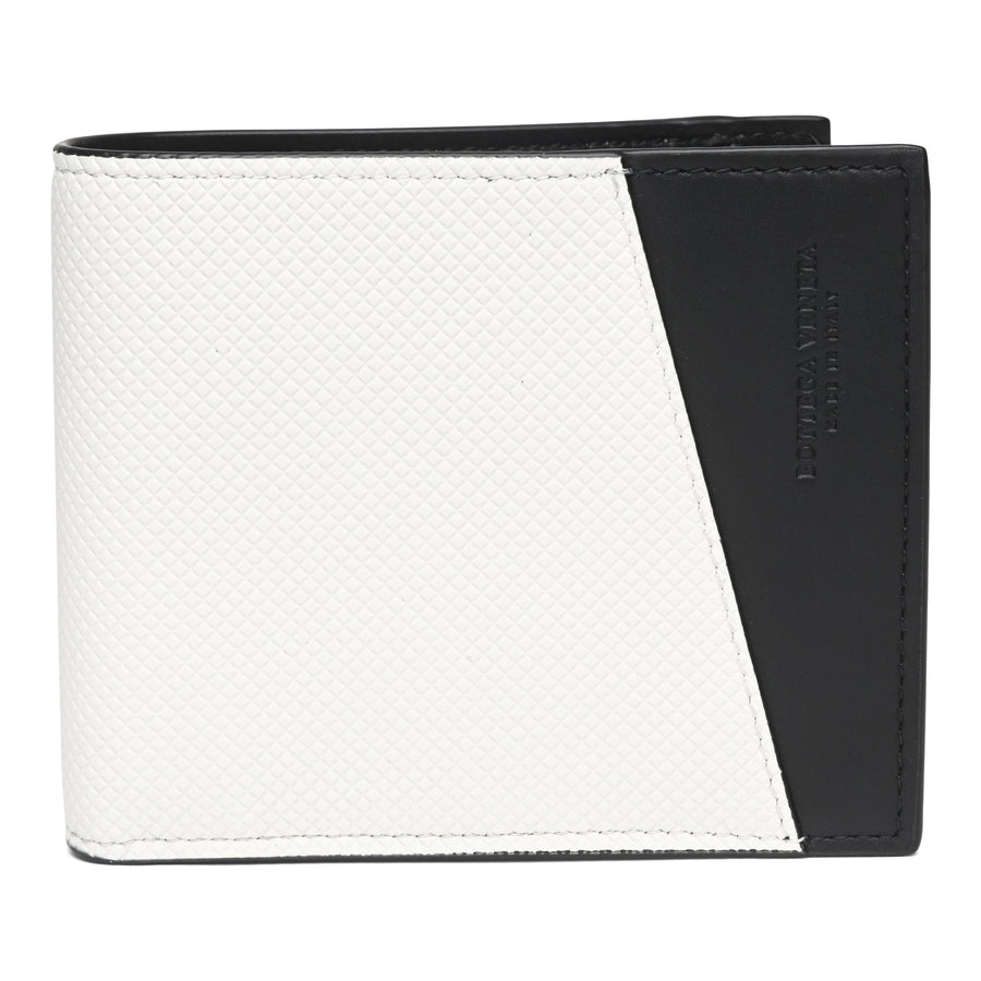 Bottega Veneta Logo Embossed Two Tone Bi-fold Wallet