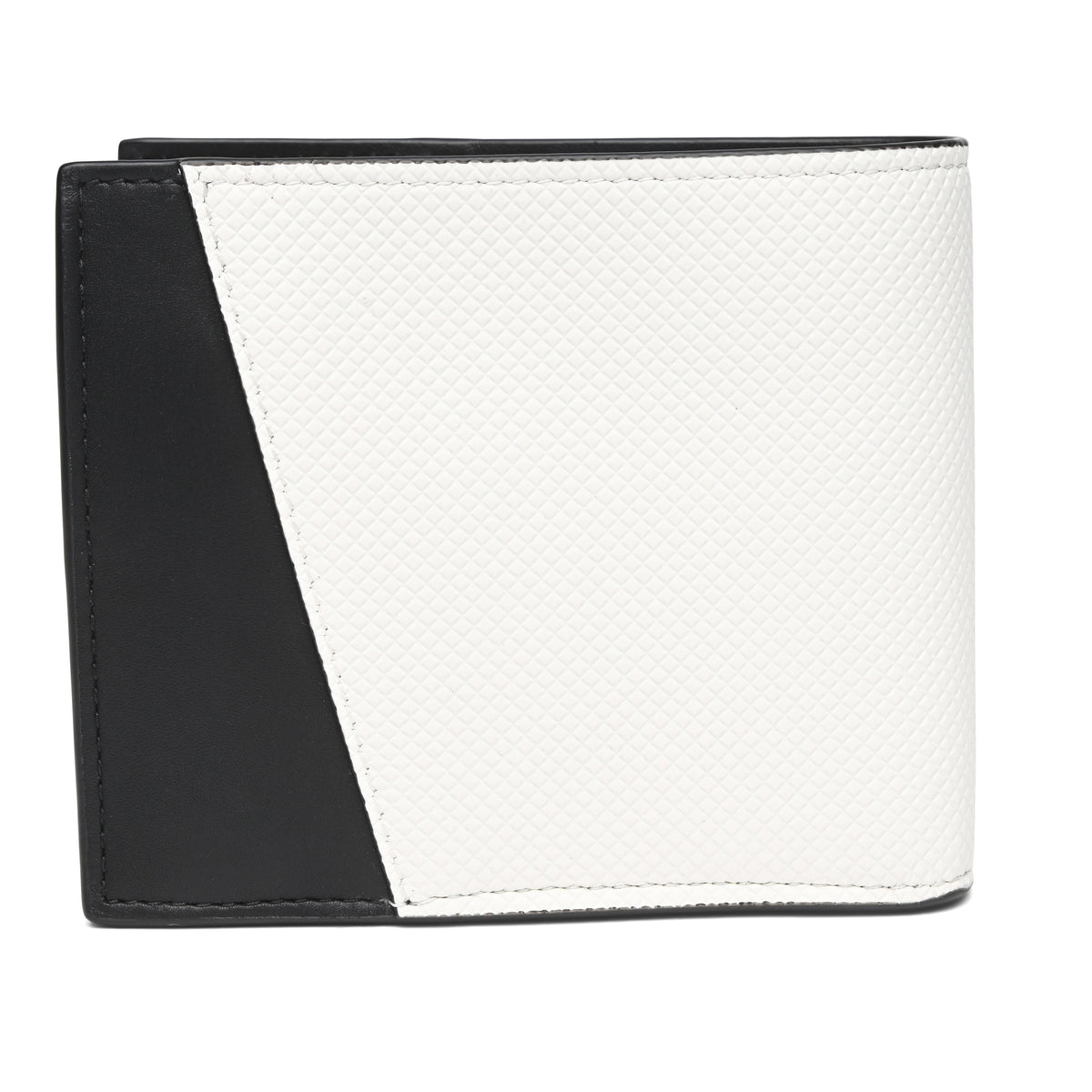 Bottega Veneta Logo Embossed Two Tone Bi-fold Wallet