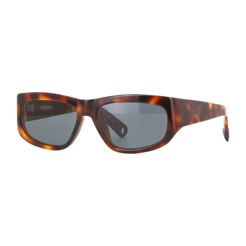 Jacquemus Sunglasses Square Full Rim, Havana Frame and Grey Lens JAC/2C4