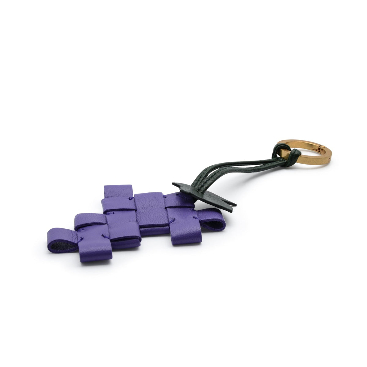 Bottega Veneta Intrecciato Weave Grape Keyring