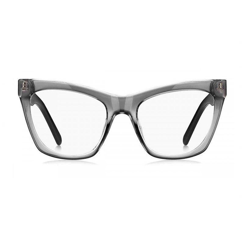 Marc Jacobs Eyeglasses Cat Eye Full Rim, Grey Black Frame and Clear Demo Lenses Lens MARC6490R6S00