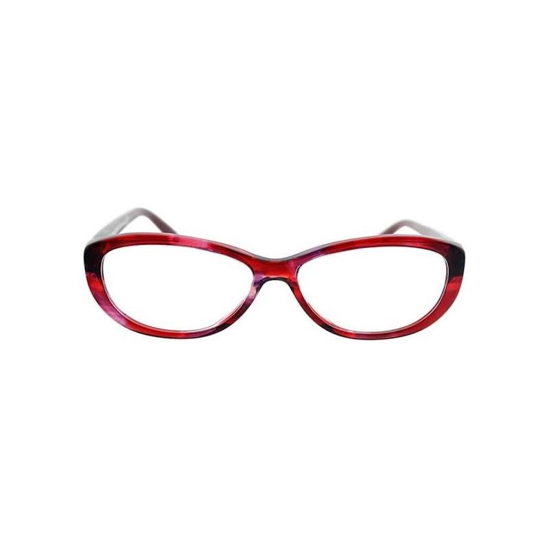 Tom Ford Eyeglasses Oval Full Rim, Transparent Stripped Red Frame and Clear Demo Lenses Lens FT5226068
