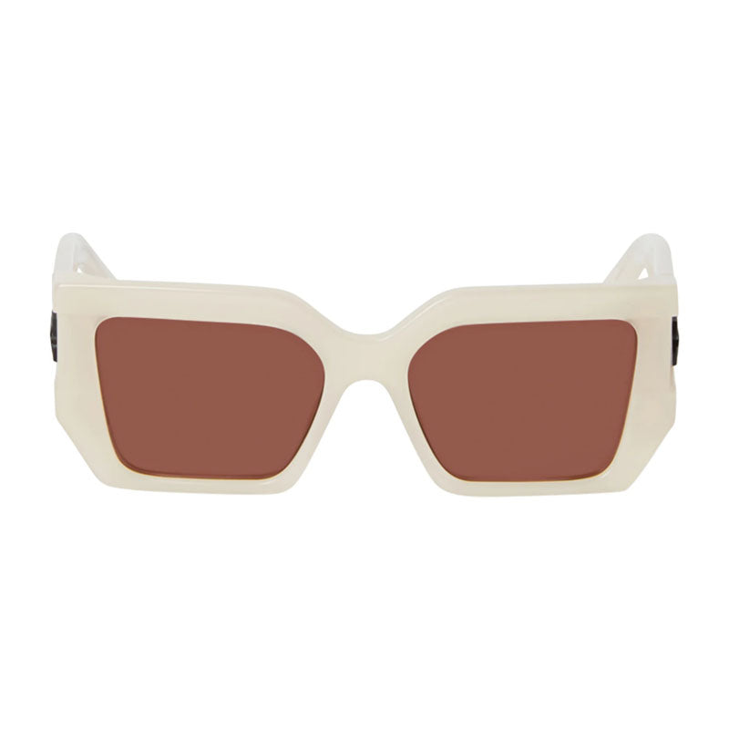 Off-White Sunglasses Square Full Rim, Beige Frame and Brown Lens OERI148DOVER6164