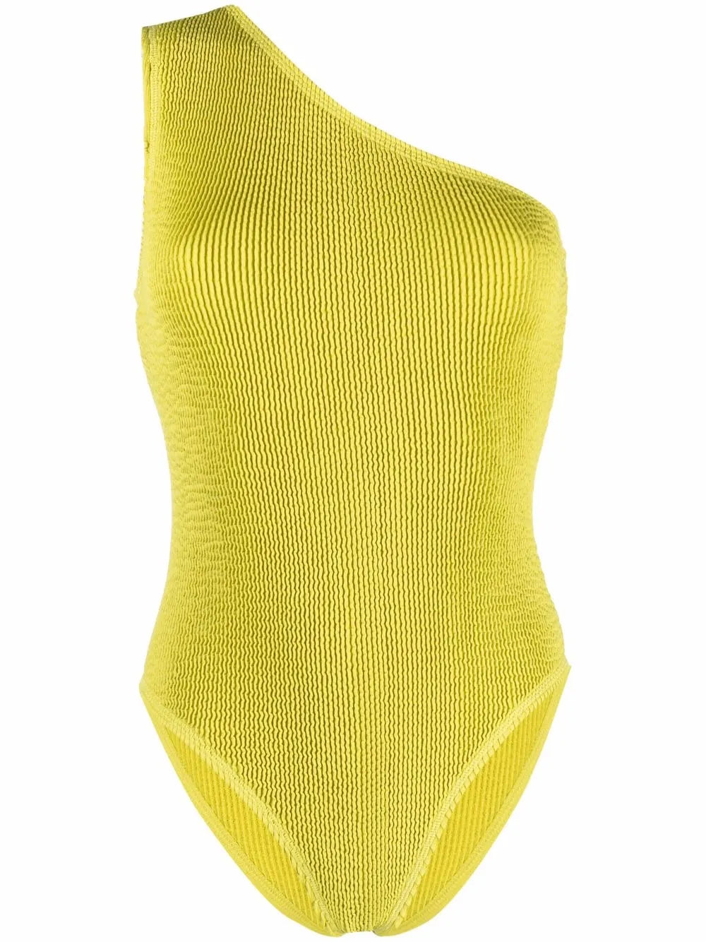 Bottega Veneta Plissé One-Shoulder Swimsuit
