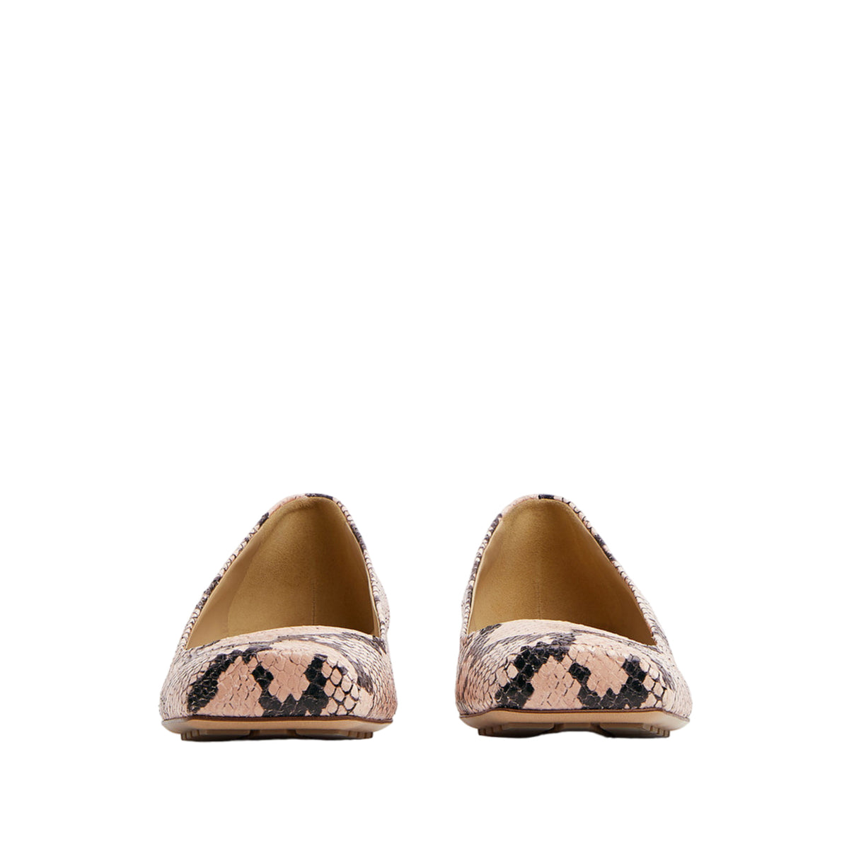 Bottega Veneta Tower Python-Print Ballerina Shoes