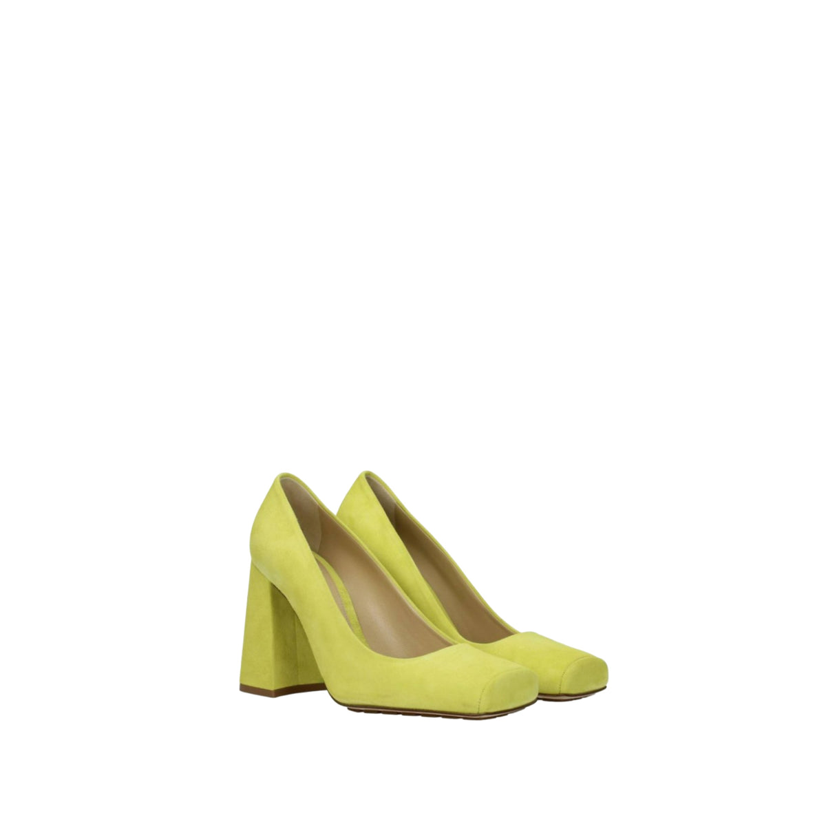Bottega Veneta Square-Toe Block-Heel Pumps
