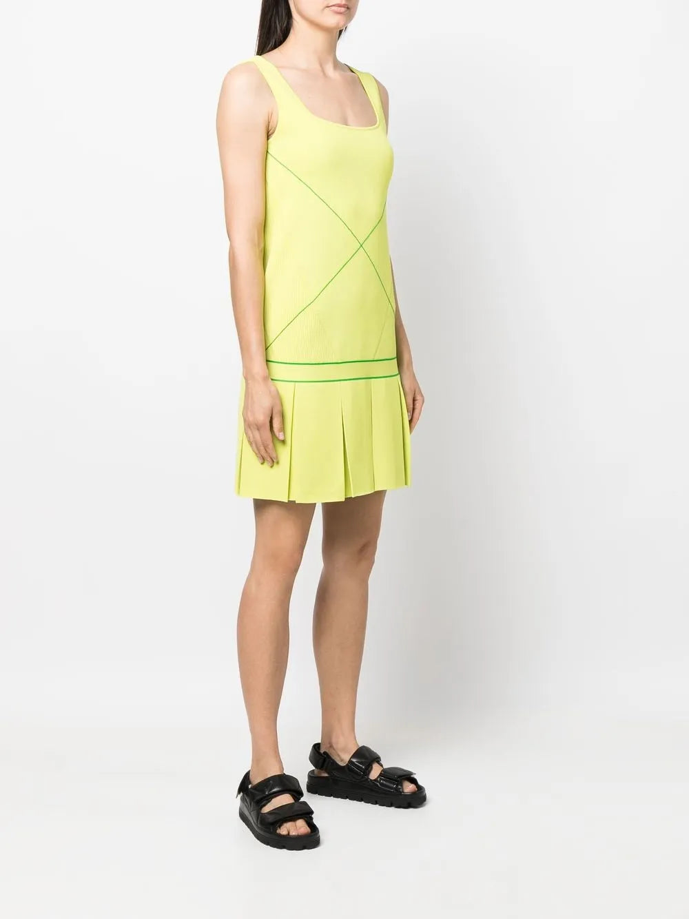 Bottega Veneta Sleeveless Drop-Waist Tennis Dress