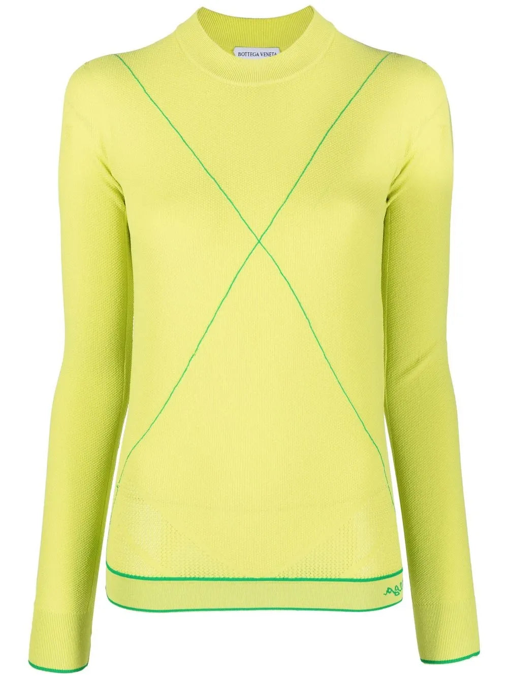 Bottega Veneta Contrast-Stitch Crew-Neck Jumper