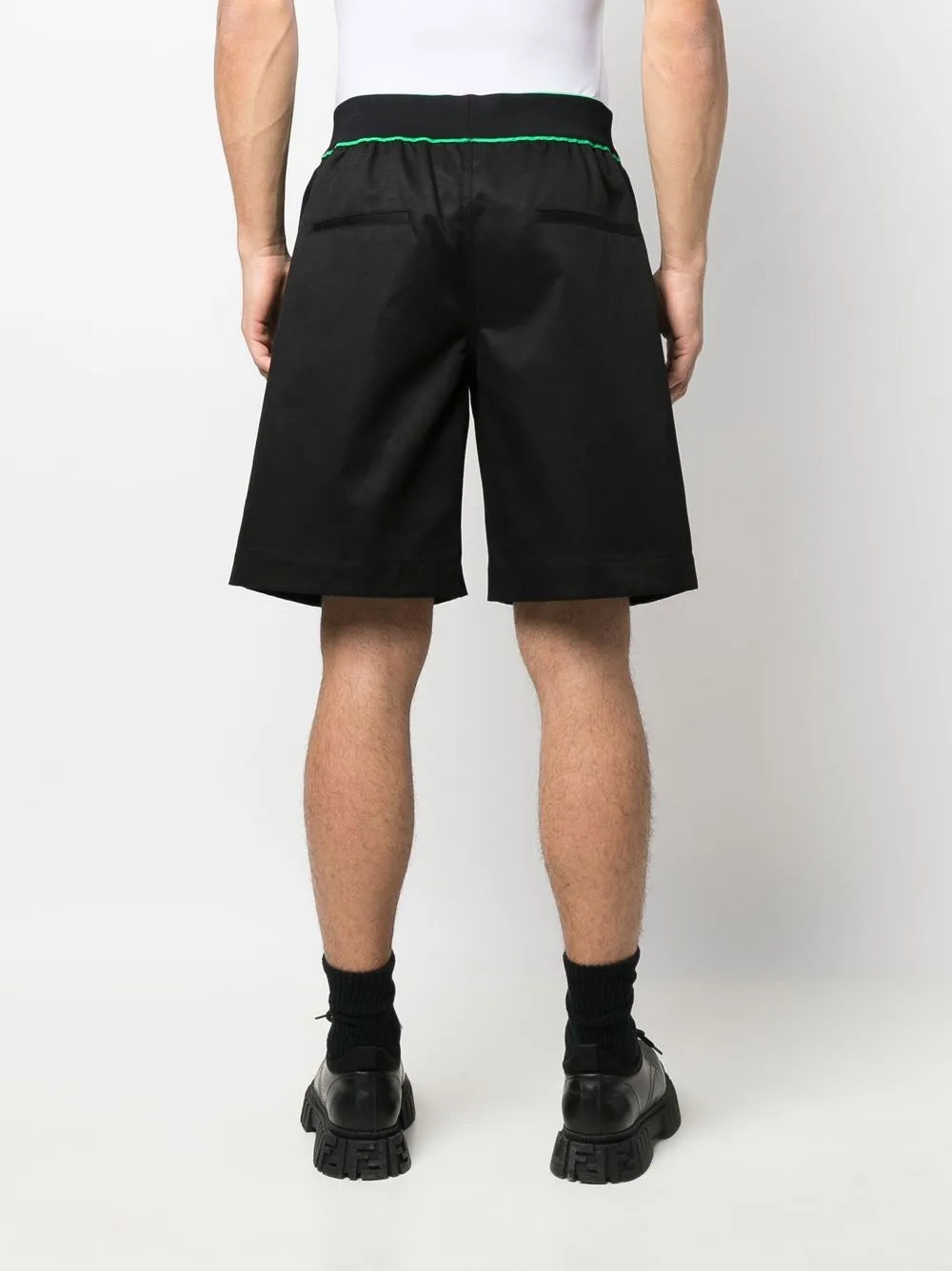 Bottega Veneta Logo Waistband Bermuda Shorts
