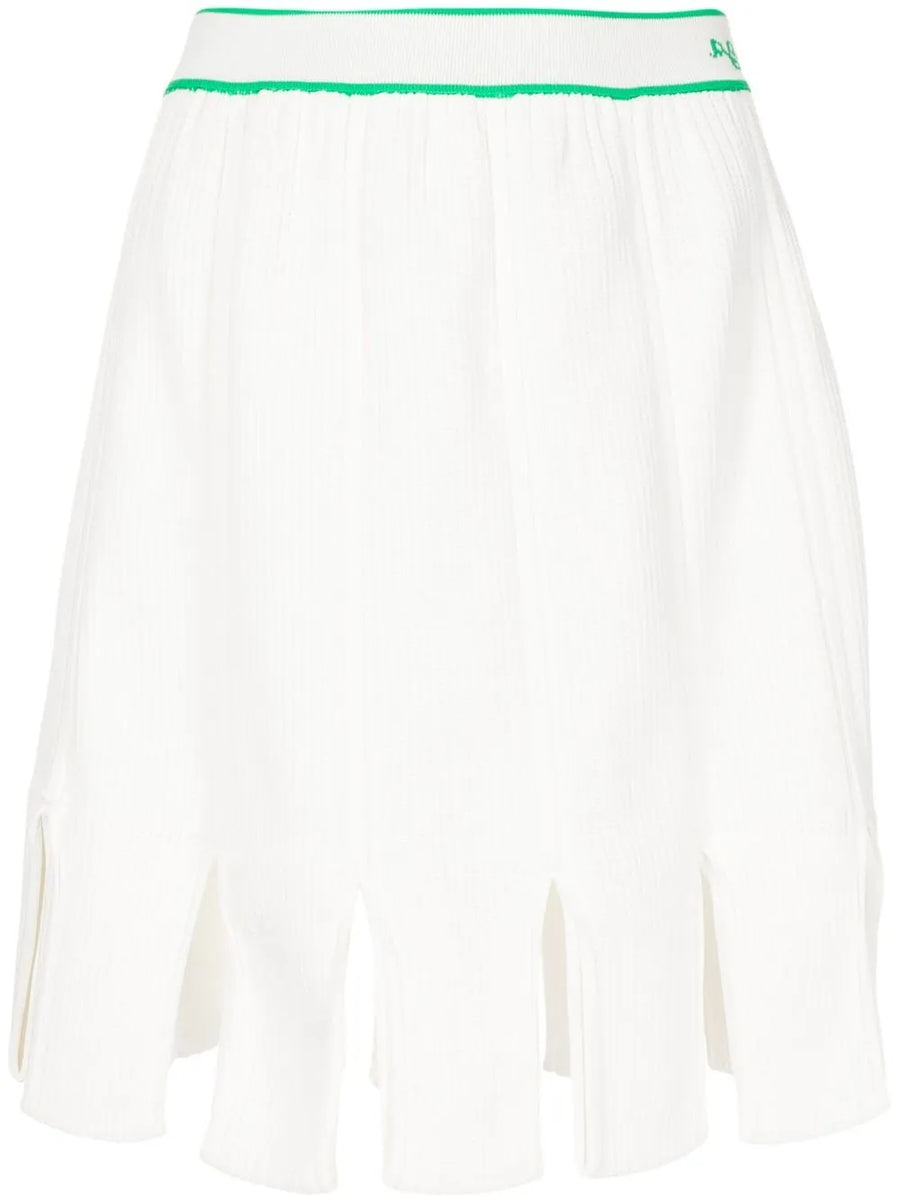 Bottega Veneta Squared-Frill Trim Knitted Skirt