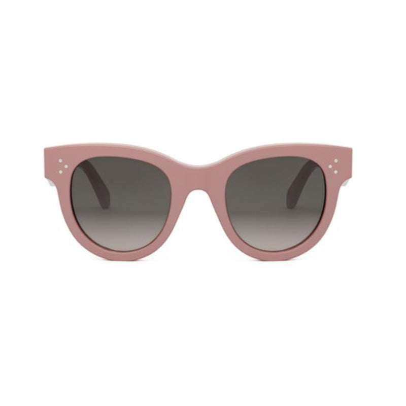 Celine Sunglasses Cat Eye Full Rim, Shiny Pink Frame and Brown Gradient Lens CL4003IN72F
