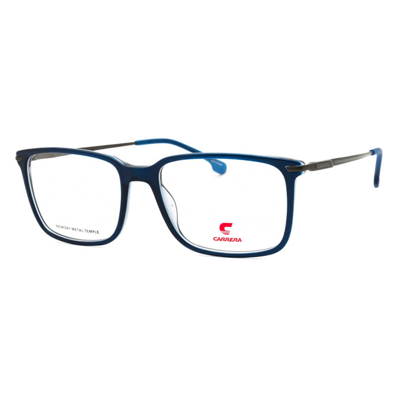 Carrera Eyeglasses Square Full Rim, Blue Frame and Clear Demo Lenses Lens CARRERA88970PJP00