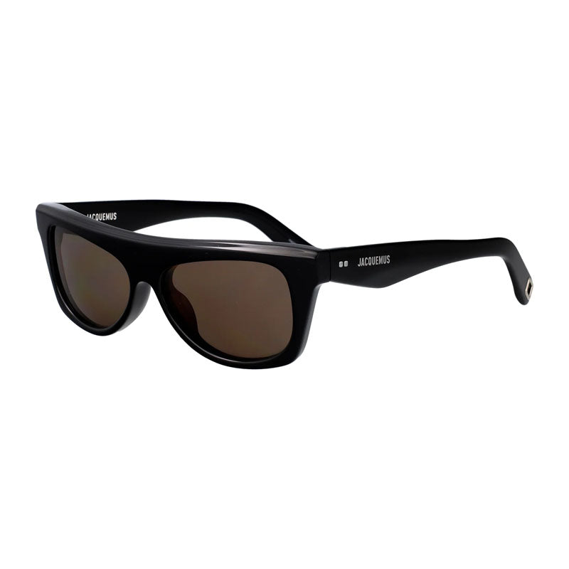 Jacquemus Sunglasses Square Full Rim, Black Frame and Smoke Lens JAC/58C1
