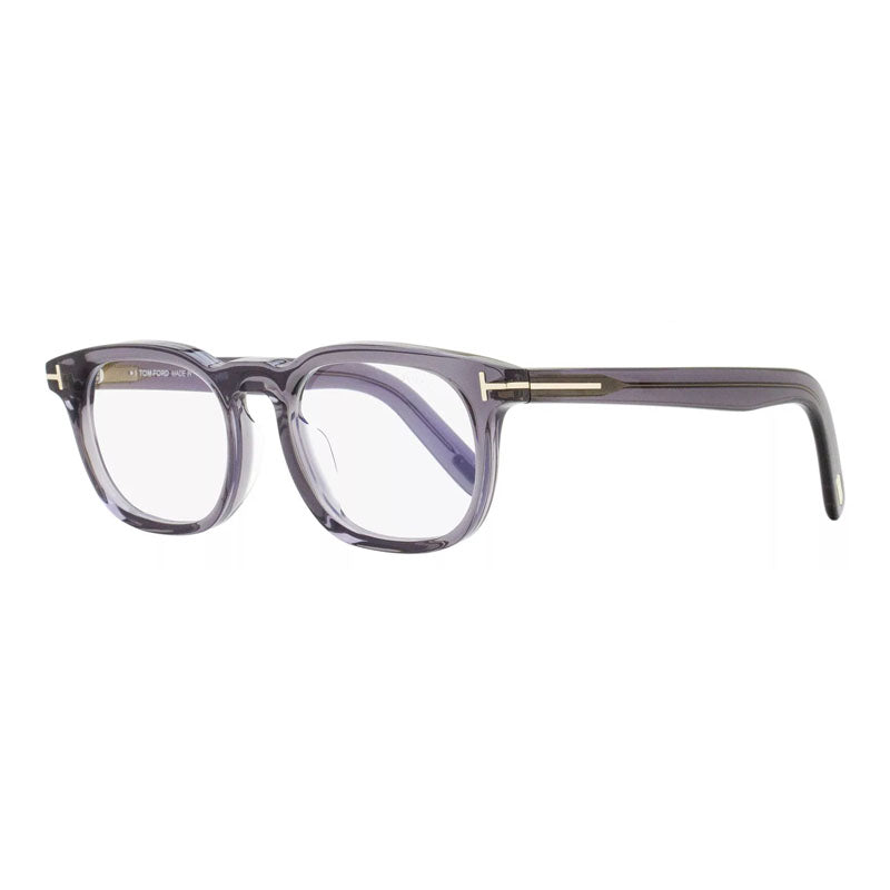 Tom Ford Eyeglasses Square Full Rim, Grey Frame and Clear/Blue-Light Block Lenses Lens FT5930-D-B020