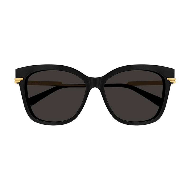 Bottega Veneta Sunglasses Cat Eye Full Rim, Black Frame and Grey Lens BV1296SA001