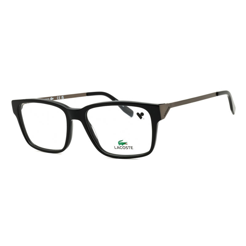 Lacoste Eyeglasses Rectangle Full Rim, Black Frame and Clear Demo Lenses Lens L2867001