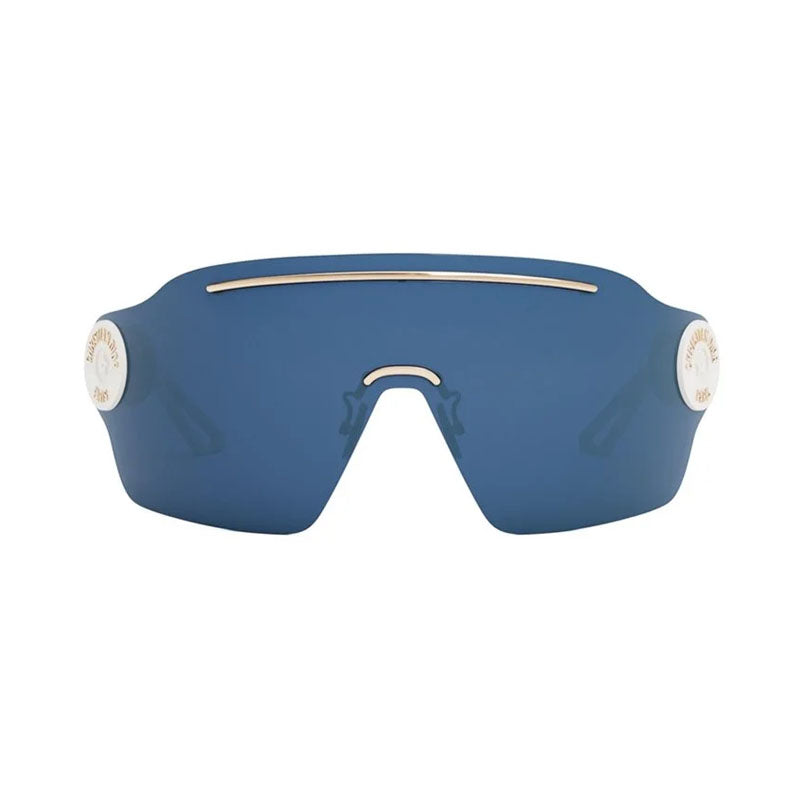 Dior Sunglasses Shield Rimless, Shiny Gold/White Frame and Blue Lens DIORPACIFICM1U96B0
