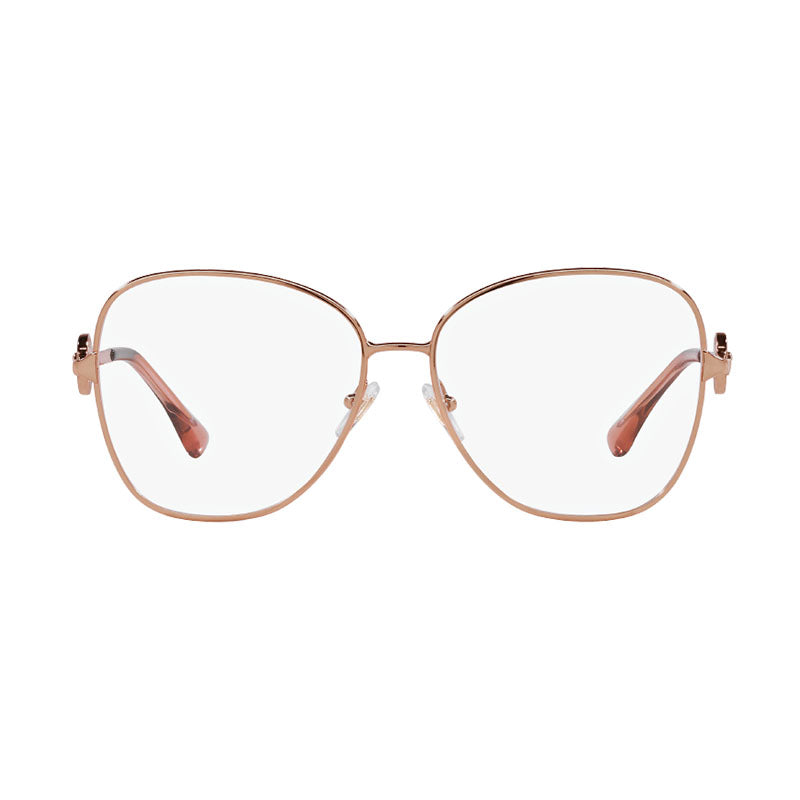 Versace Eyeglasses Butterfly Full Rim, Rose Gold Frame and Clear Demo Lenses Lens VE12891412
