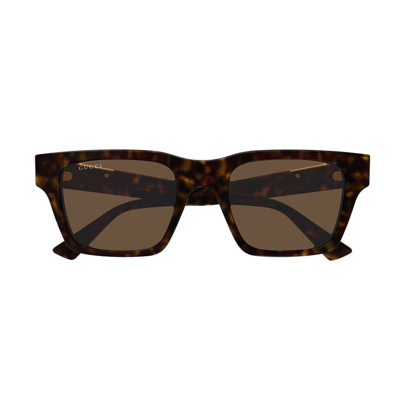 Gucci Sunglasses Square Full Rim, Havana Frame and Brown Lens GG1889S002