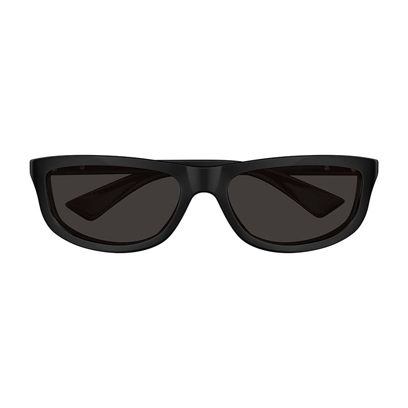 Bottega Veneta Sunglasses Cat Eye Full Rim, Shiny Black Frame and Grey Lens BV1327S001