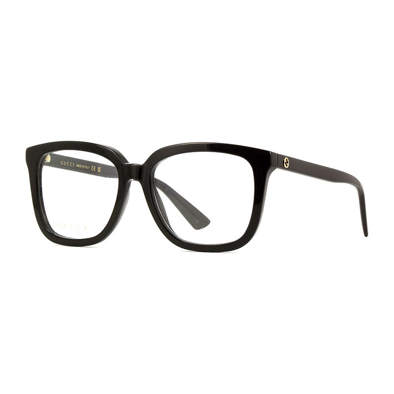 Gucci Eyeglasses Square Full Rim, Black Frame and Clear Demo Lenses Lens GG1319O001