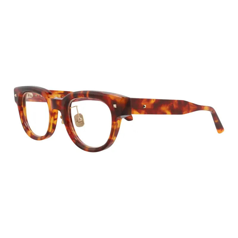 Valentino Eyeglasses Square Full Rim, Havana Frame and Clear Demo Lens Lens VLX-163B