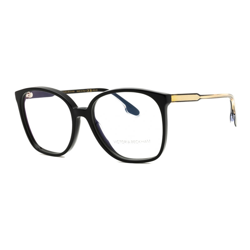 Victoria Beckham Eyeglasses Square Full Rim, Black Frame and Clear Demo Lenses Lens VB2615001