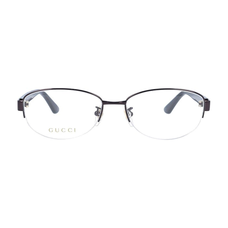Gucci Eyeglasses Square Full Rim, Brown Frame and Clear Demo Lenses Lens GG0859OJ002