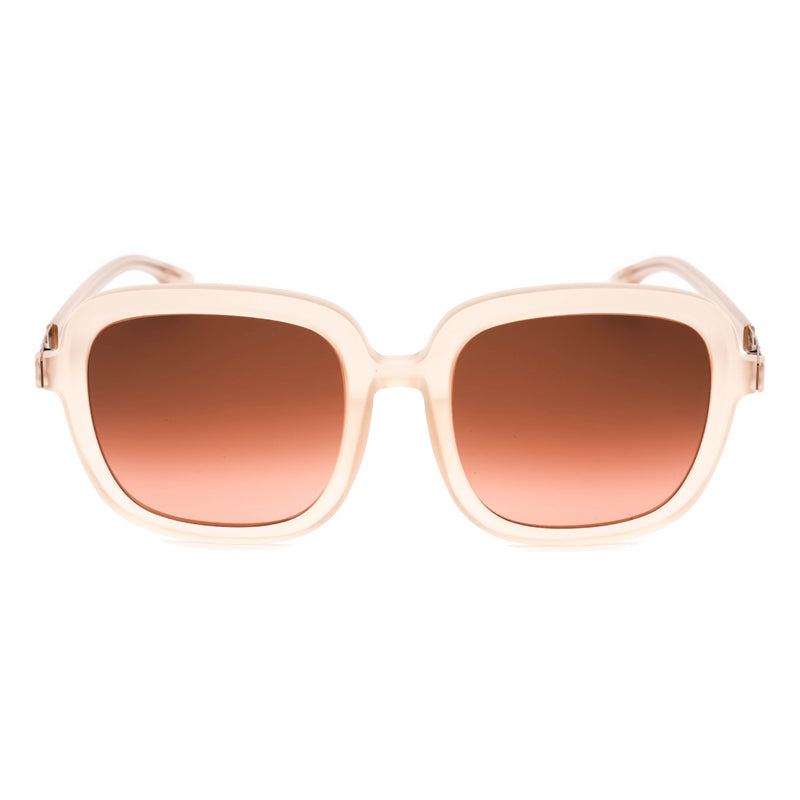 Ic! Berlin Sunglasses Square Full Rim, Ice Tea Matte Frame and Rose Brown Lens RITAA0680844