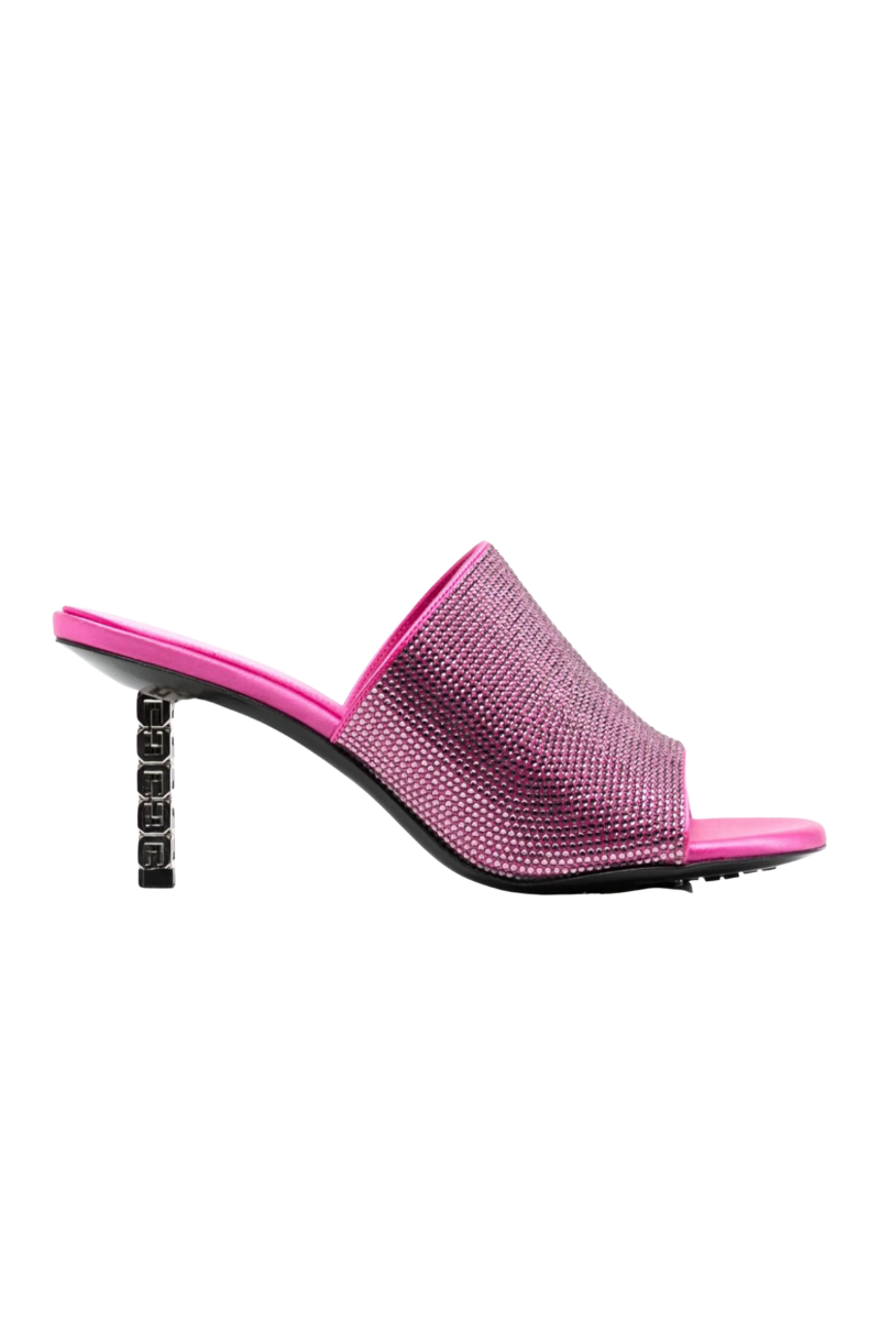 Givenchy G Cube Mules Slim Heel 70Mm_Neon Pink