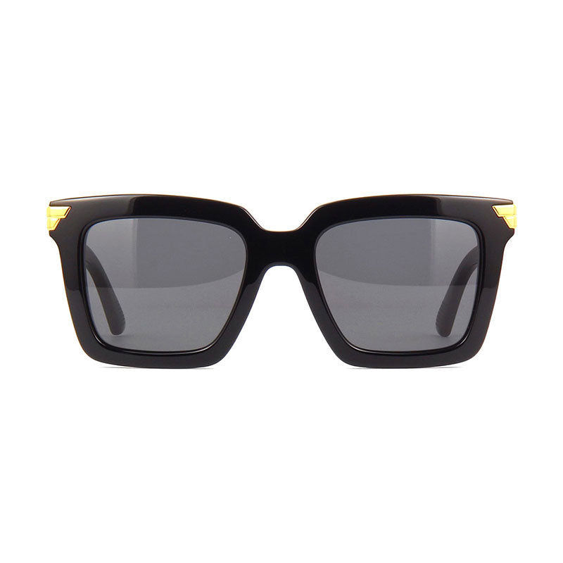 Bottega Veneta Sunglasses Square Full Rim, Black Frame and Grey Lens BV1005S001