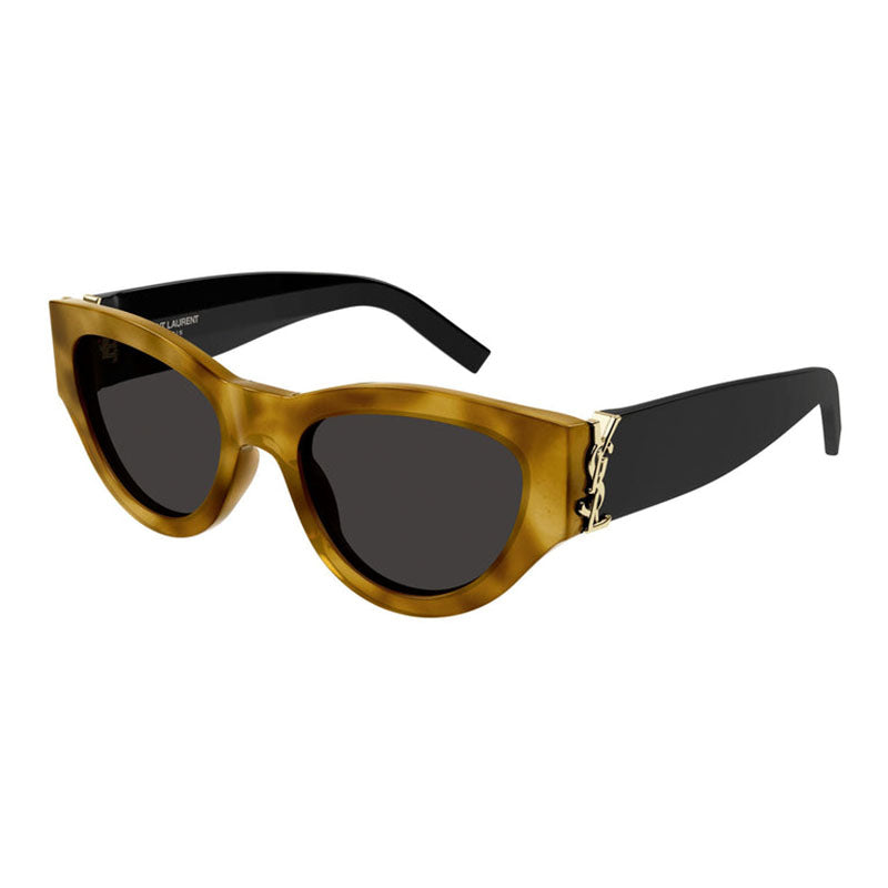 Saint Laurent Sunglasses Cat Eye Full Rim, Havana/Black Frame and Black Lens SLM94/F004