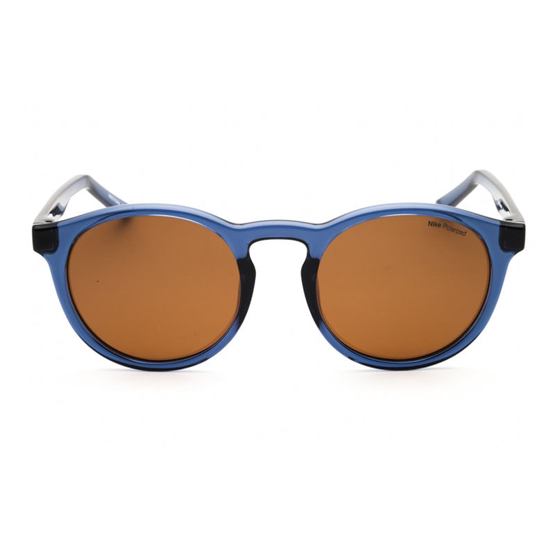 Nike Sunglasses Round Full Rim, Blue Void Frame and Brown Polarized Lens NIKESWERVEPFD1850492