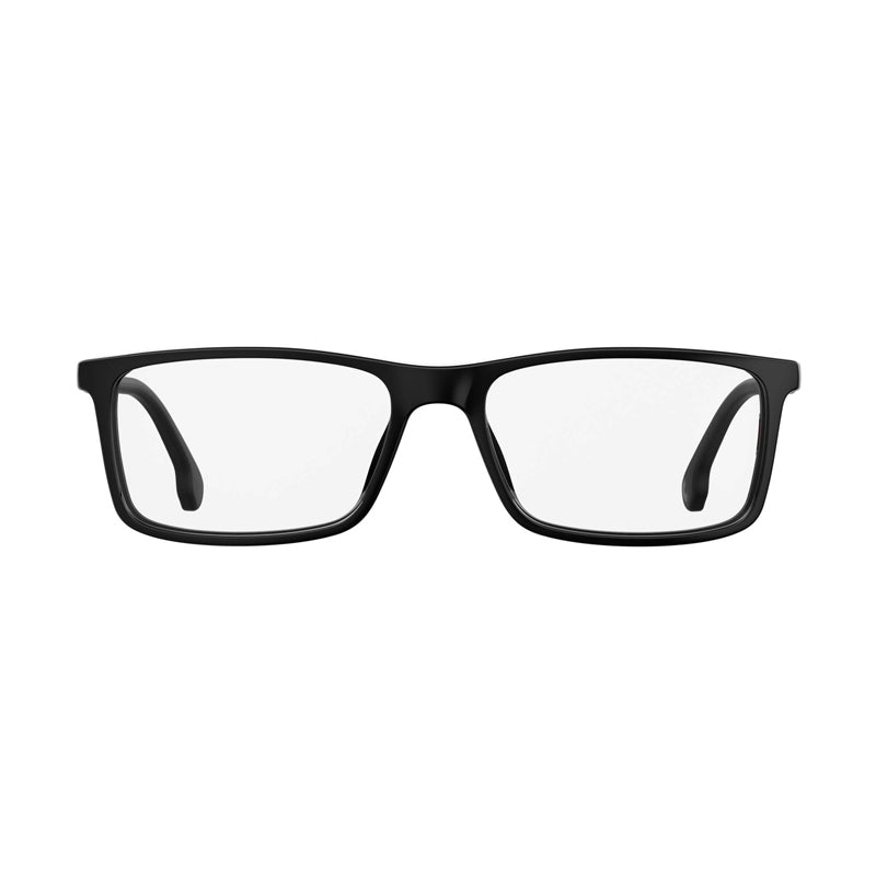 Carrera Eyeglasses Rectangle Full Rim, Matte Black Frame and Clear Demo Lenses Lens CARRERA175/N000300