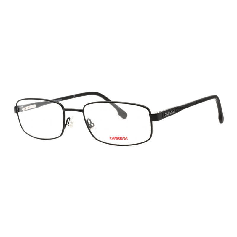 Carrera Eyeglasses Rectangle Full Rim, Matte Black Frame and Clear Demo Lenses Lens CARRERA264000300